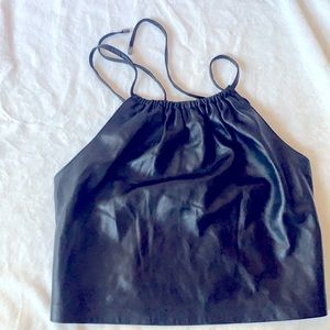 Ramy Brook Lambskin Halter Top sz. M. NWT